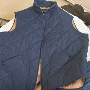 J. Crew Men's Dark Blue Quilted Vest